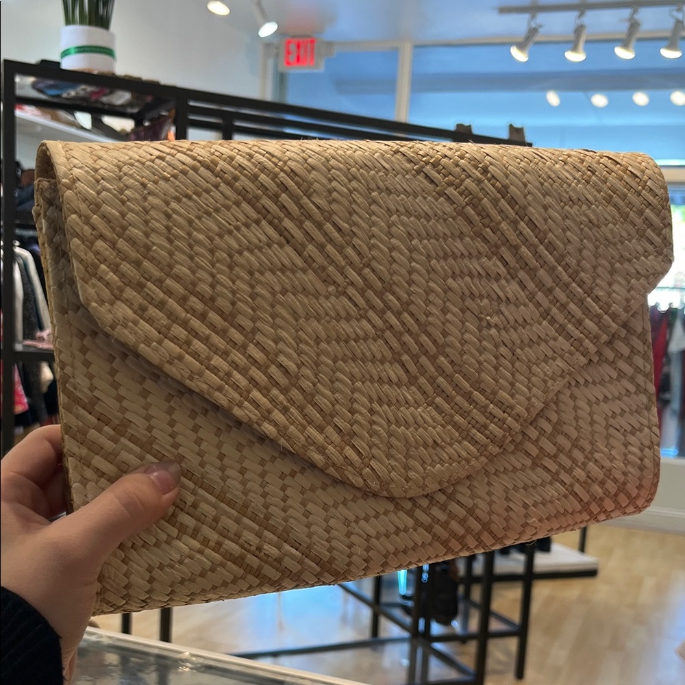 Natural Woven Clutch